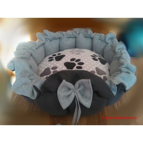 Kuschelbett "graue Pfötchen "